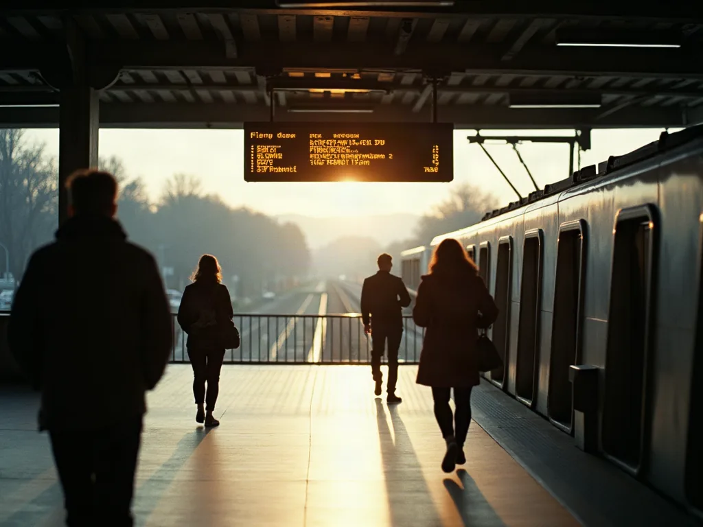 Houilles : quels quartiers éviter vraiment en 2026 ? Hall d'une gare RER en banlieue parisienne un matin avec des voyageurs