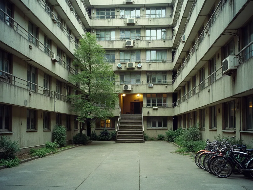 Quartiers de Valence à éviter : ce que les chiffres disent vraiment Cour intérieure d'un immeuble d'habitat social dans un quartier périphérique