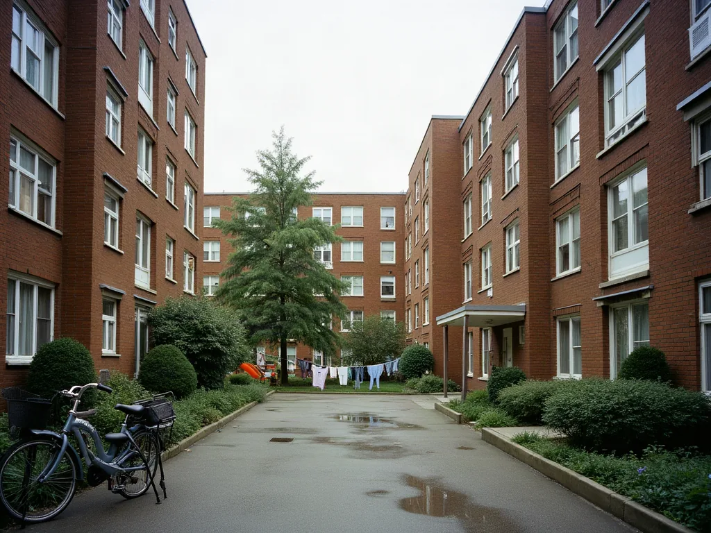 Cambrai : quels quartiers à éviter et pourquoi en 2026 Cour intérieure d'une résidence dans un quartier résidentiel de Cambrai