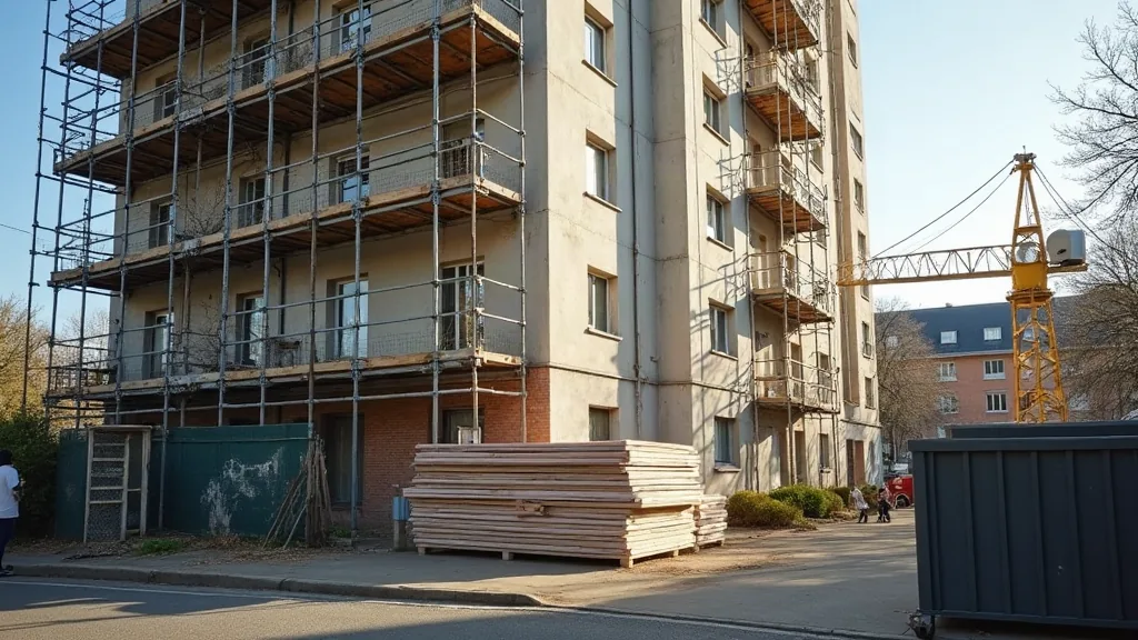 Quartiers de Nancy à éviter : ce que les chiffres et le terrain révèlent Chantier de rénovation urbaine sur un immeuble de quartier à Nancy le matin